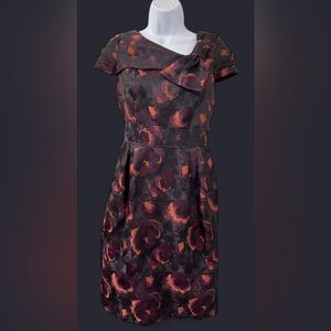 Adrianna Papell Purple and Orange Floral Dress